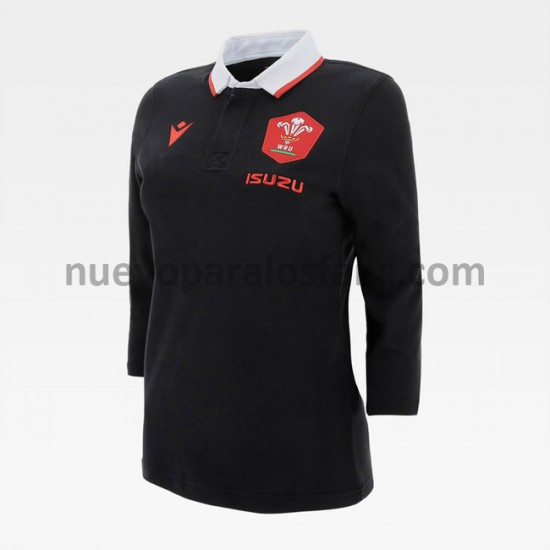 Camiseta de Fútbol Gales Rugby Classic Mujer Exterior 2020-2021 Manga Larga