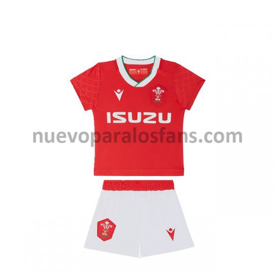 Camiseta de Fútbol Gales Rugby Niño Casa 2020-2021 Manga Corta