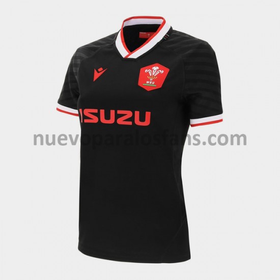 Camiseta de Fútbol Gales Rugby Mujer Exterior 2020-2021 Manga Corta