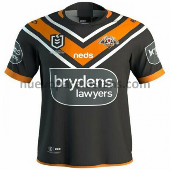 Camiseta de Fútbol West Tigers Rugby Casa 2020 Manga Corta